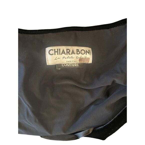Chiara Boni La Petite Robe Velvet Silveria Gown in Black Size 4 MSRP: $1,090 - Picture 9 of 9